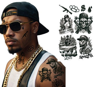 Tetování gangster, 14 x 30 cm