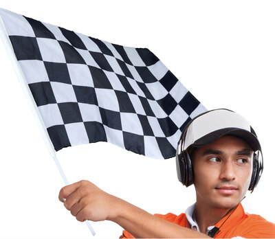 Závodní šachovnicová vlajka, 45 x 30 cm