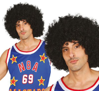 Černá paruka mega afro