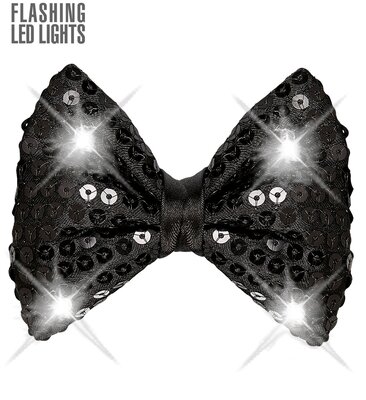 Černý blikající motýlek, s flitry