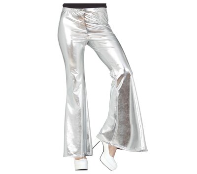 Dámské disco kalhoty, stříbrné