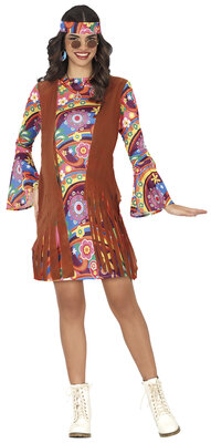 Dámské hippie šaty s vestou, 60. léta