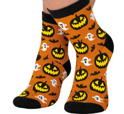 Dětské ponožky s motivem dýně a ducha