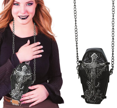 Kabelka ve tvaru rakve, 17 x 10 cm