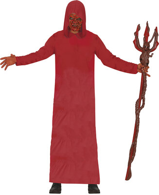 Pánská červená tunika s kapucí