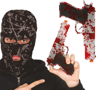 Pistole potřísněná krví, 24 cm