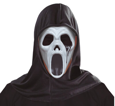 Plastová maska Vřískot s kápí