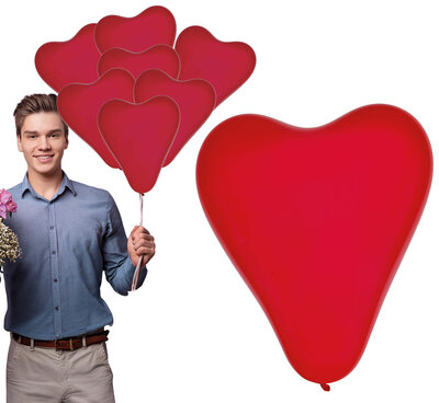 Sada 10 balónků ve tvaru srdce