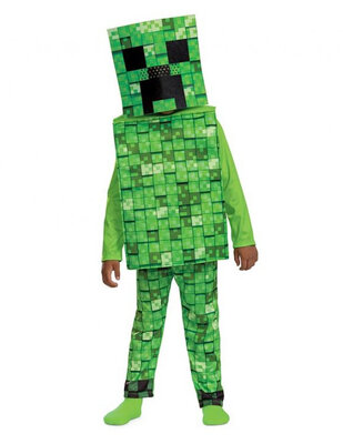 Chlapecký zelený kostým Minecraft