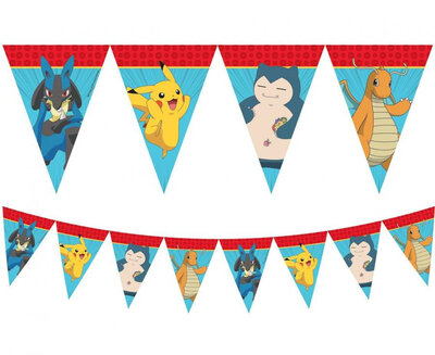 Girlanda na oslavu narozenin s motivem Pokémonů