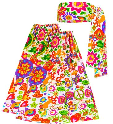 Hippie čelenka a návleky na nohy z 60. let