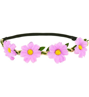 Květinová hippie čelenka, růžová