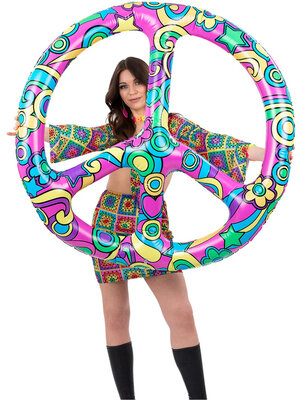 Nafukovací hippie symbol míru, 110 cm