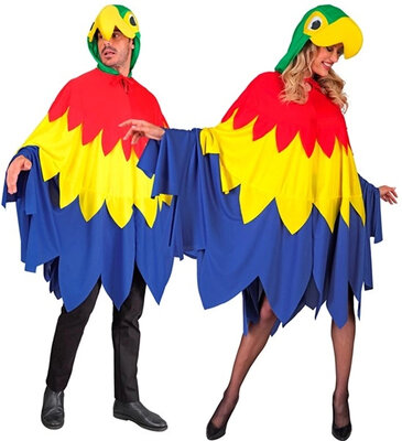 Poncho papoušek pro dospělé