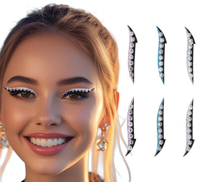 Sada 6 ks očních linek s kamínky