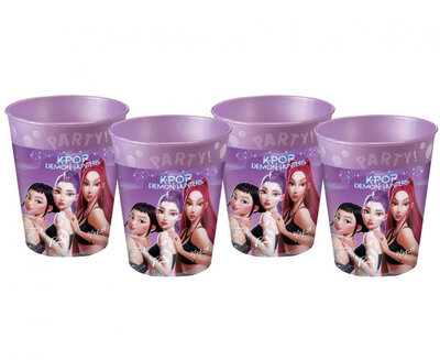 Sada znovupoužitelných kelímků K-Pop, 250 ml, 4 ks