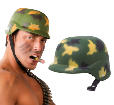 Vojenská helma, maskáčová