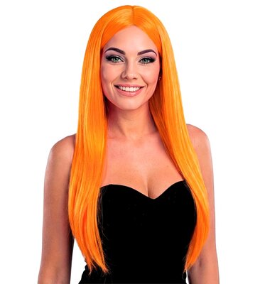 Dámská oranžová paruka glamour