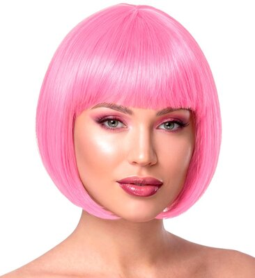 Dámská růžová paruka chanel