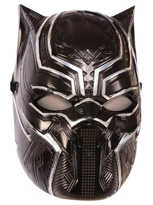 Chlapecká poloviční maska Black Panther, metalická