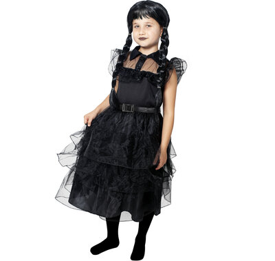 Dětský kostým Wednesday Addams pro věk 6-8 let