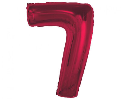 Fóliový balónek číslice sedm vínový, 92 cm