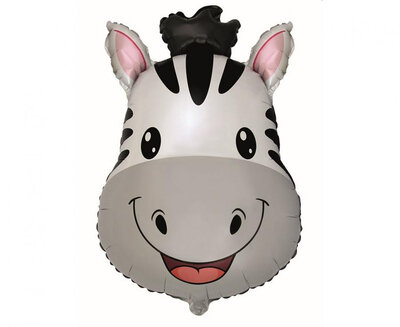 Fóliový balónek zebra, 68 x 48 cm