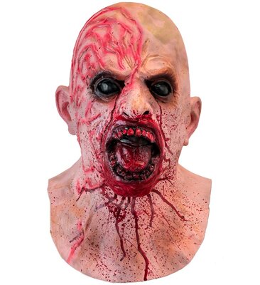 Hororová latexová maska na hlavu a krk – zombie